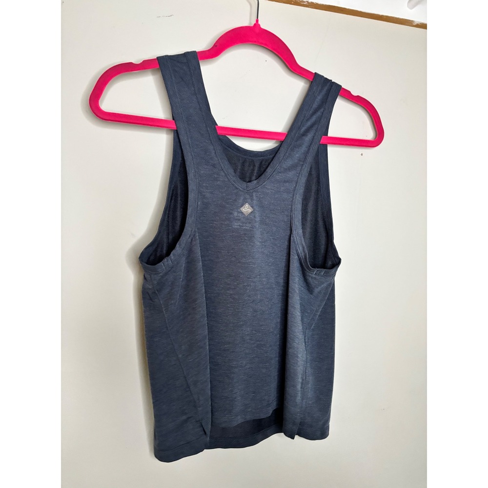 Prana Racerback Yoga Tank Top Blue Heathered Activewear Womens XS - Picture 2 of 3